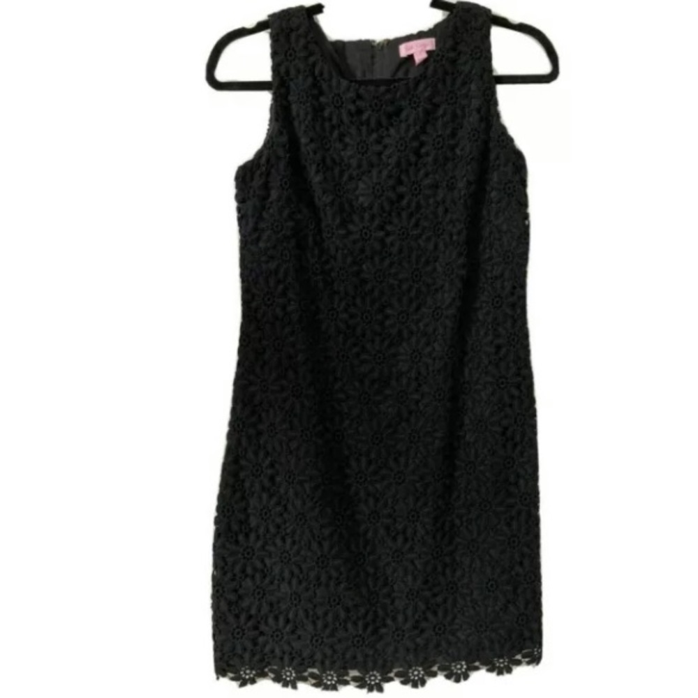 Lilly Pulitzer Women's 2 Black Floral Lela Dress
